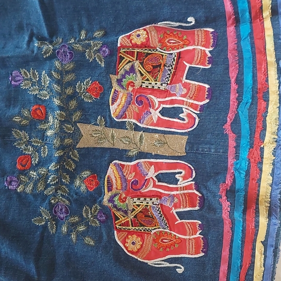 Jeans Skirt Embroidered - Picture 3 of 6